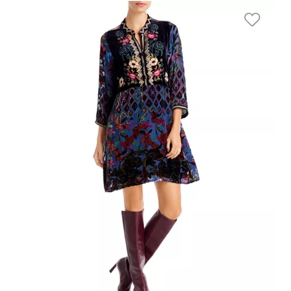 Johnny Was Clara Gwyneth burnout dress sz small - Picture 2 of 16